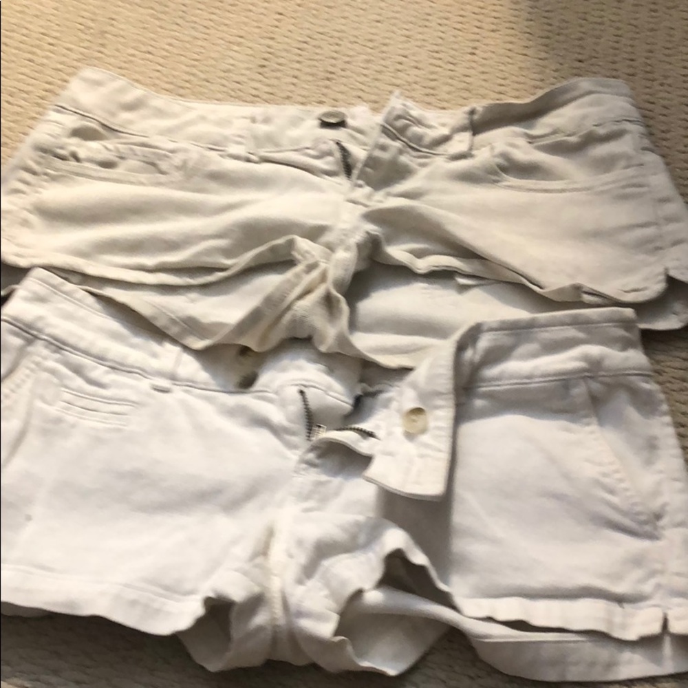 White shorts 2 pairs